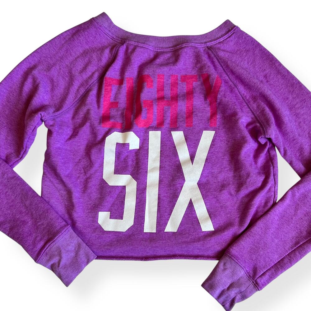 PINK Victoria's Secret Eighty Six Purple Sweatshirt - Picture 2 of 13